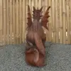 Product image 6 of the product “Dragon with leg lifted on the right made from suar wood, about 50cm Height ”